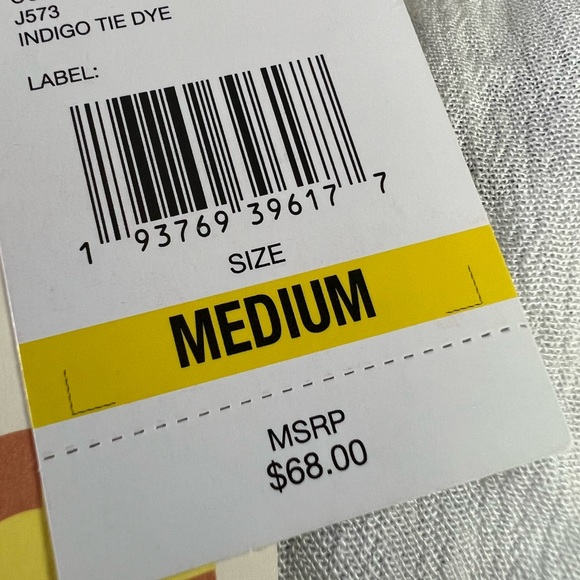 M C&C California BEACH Tie Top Flowy loose Indigo dye Art print boho hippie NEW - Picture 5 of 7